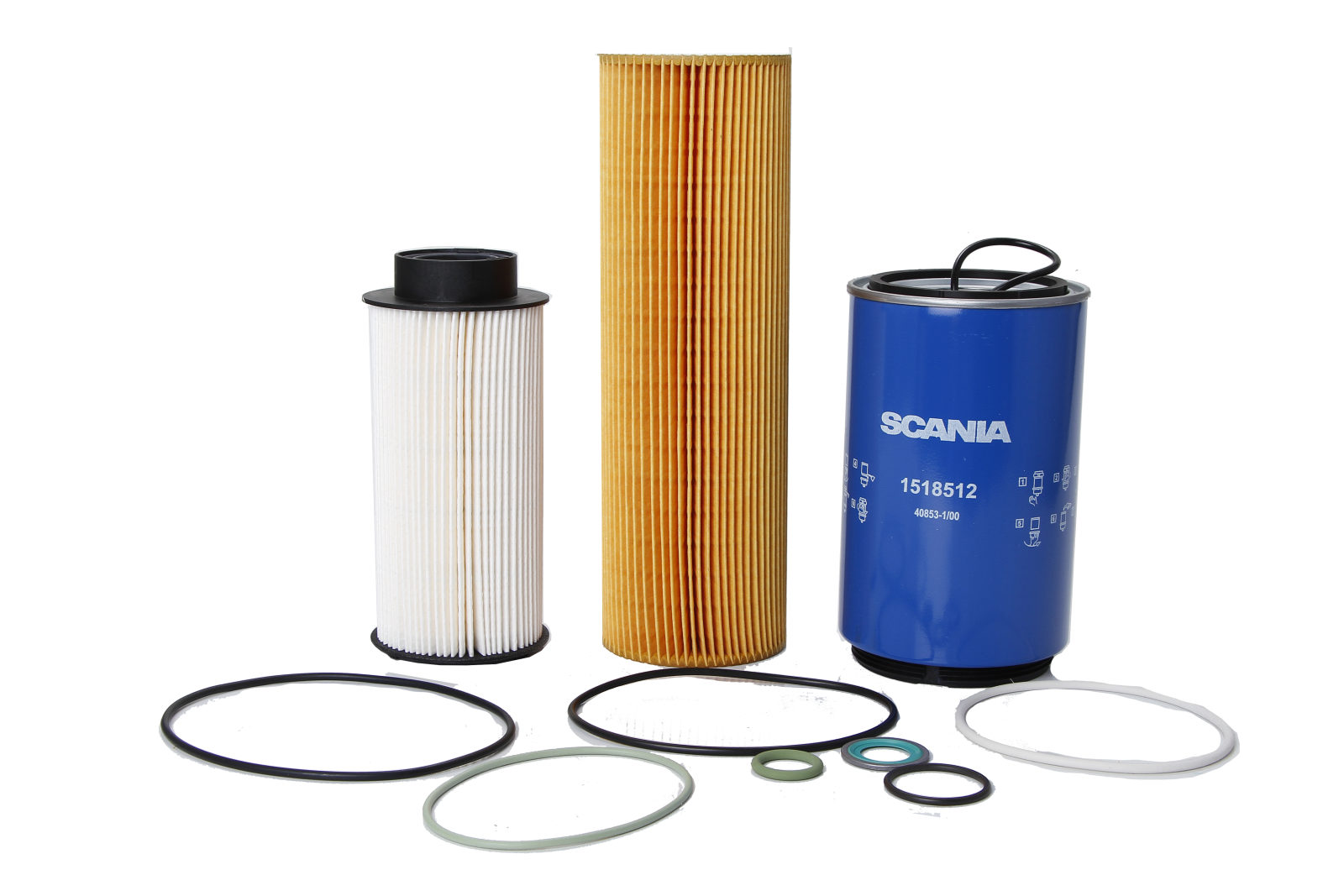 KIT FILTROS DE COMBUSTÍVEL, RACOR, FILTRO DE ÓLEO E ANÉIS DO ROTATIVO PGR EURO 5
