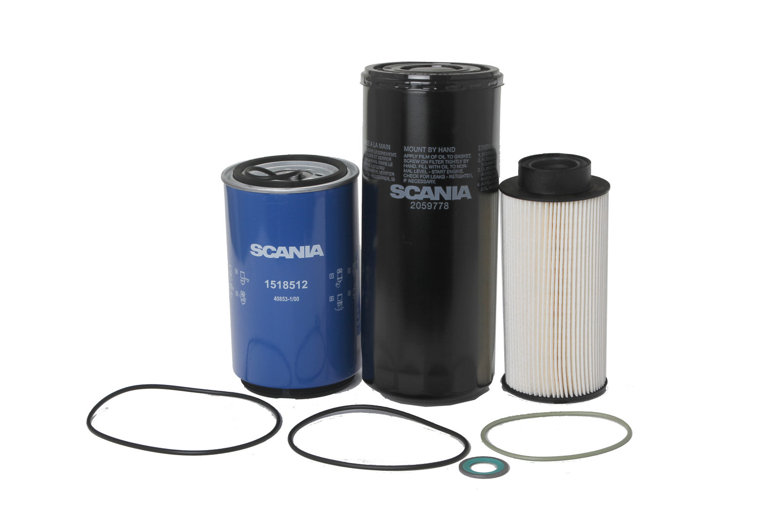 KIT FILTROS DE COMBUSTÍVEL, RACOR, FILTRO DE ÓLEO E ANÉIS DO ROTATIVO PGR EURO 3