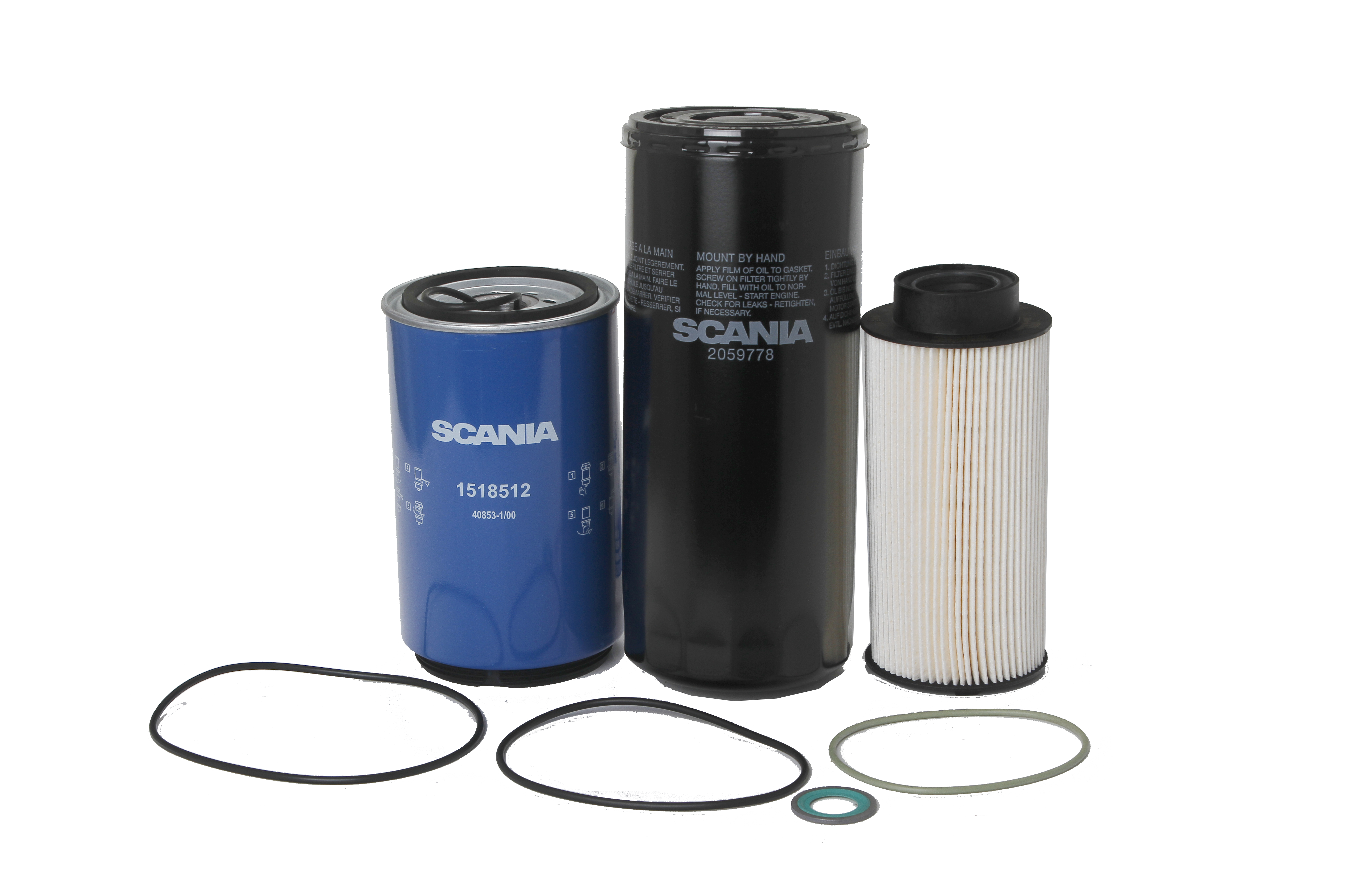 KIT FILTROS DE COMBUSTÍVEL, RACOR, FILTRO DE ÓLEO E ANÉIS DO ROTATIVO PGR EURO 3