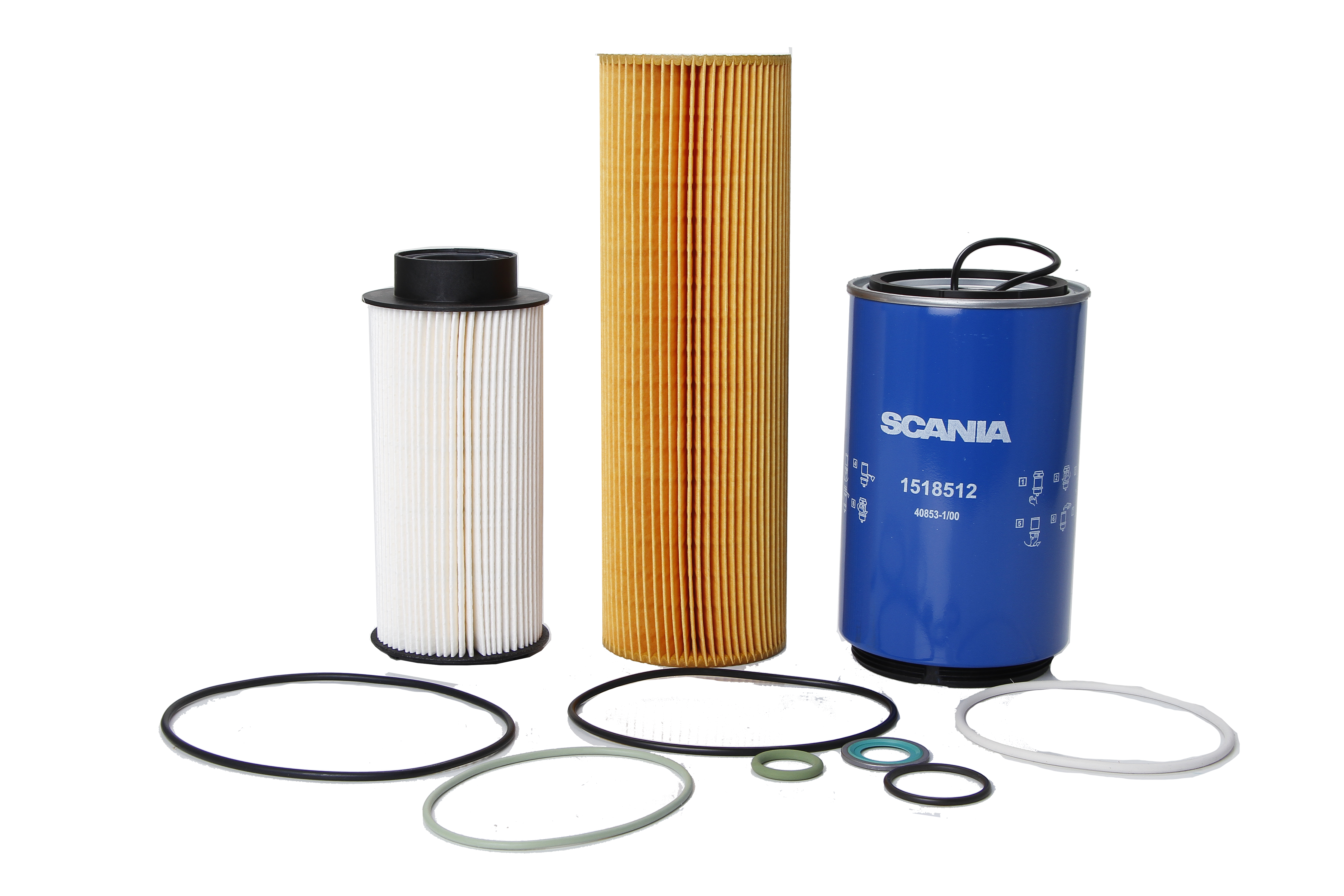 KIT FILTROS DE COMBUSTÍVEL, RACOR, FILTRO DE ÓLEO E ANÉIS DO ROTATIVO PGR EURO 5